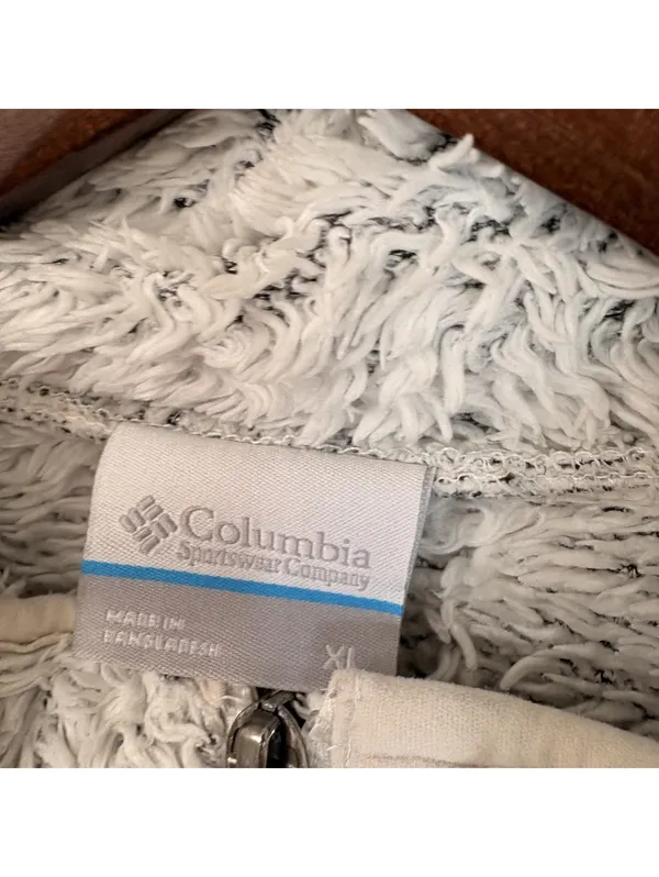 Women’s Columbia Full-Zip High-Pile Fleece Jacket - Light Gray - Size XL - Image 2