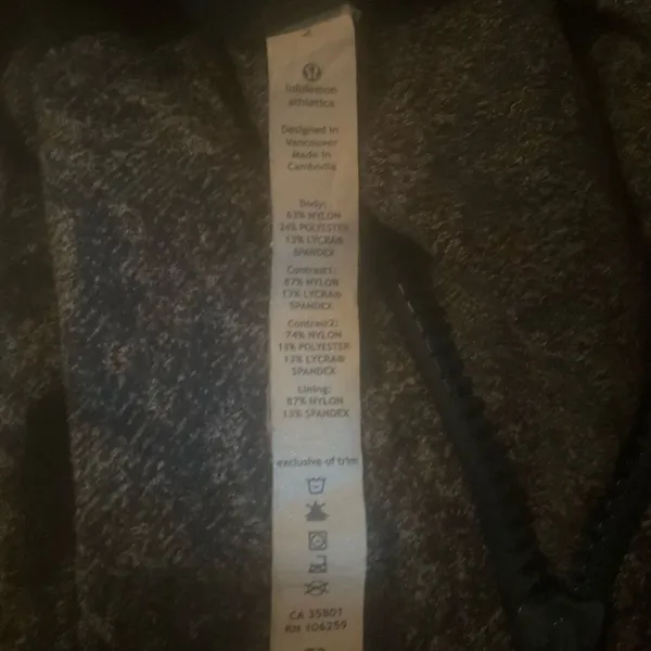 Lululemon Define Jacket Brushed Alberta Lake Teal Rose Herringbone Sz 2 - Image 11
