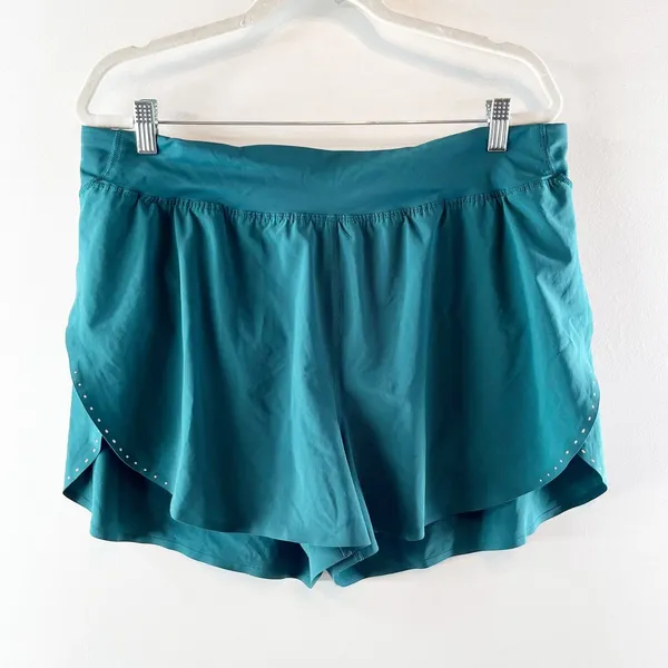 Lululemon Fast and Free Reflective High-Rise Shorts 3" Storm Teal Green 14 - Image 4