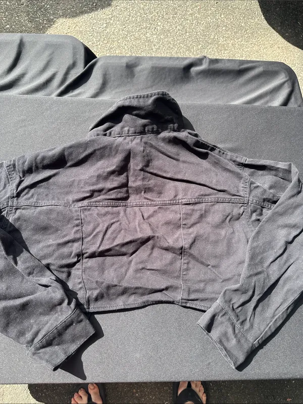 Divided Black Cropped Kids Jean Jacket - Image 4