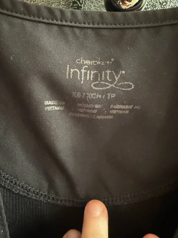Cherokee Infinity Black Scrub Top - Image 2
