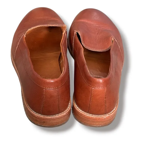 Patina Portland Leather Brown Slip On Loafers Handmade Mexico Womens 9 Classic - Image 4