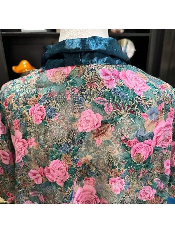 Victoria's Secret Gold Label Green Sheer Rose Top Size Small - Image 9