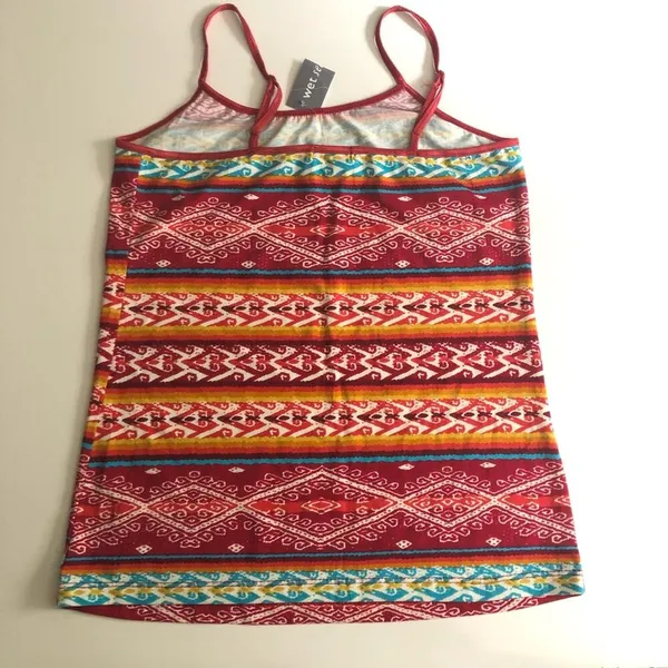 Wet Seal Womens Basic Print Spaghetti  Strap Tank Sz L - Image 4