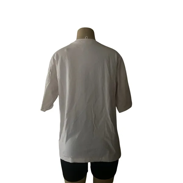 Pull & Bear Graphic Oversized T-Shirt White Casual Streetwear Tee Unisex Size L - Image 2