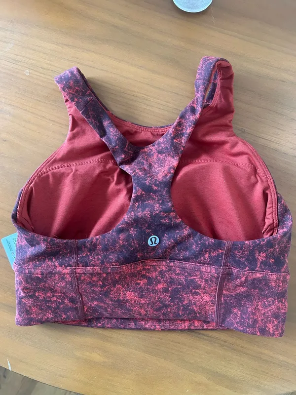 Lululemon Wunder Train Long Line Bra Red Multicolor - Image 4