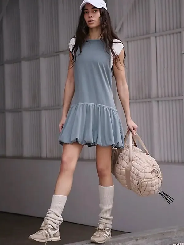 Free People Movement Hot Shot Bubble Mini Dress in Summer Storm - Image 2
