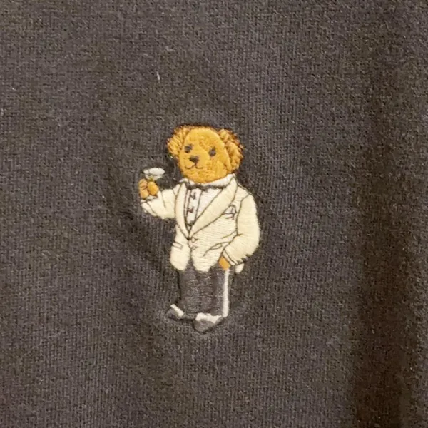 Black Polo Bear Ralph Lauren Hoodie Size small - Image 3