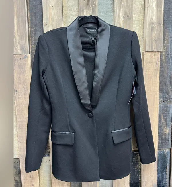 Carbon 38 Blazer with Satin Trim - Image 2