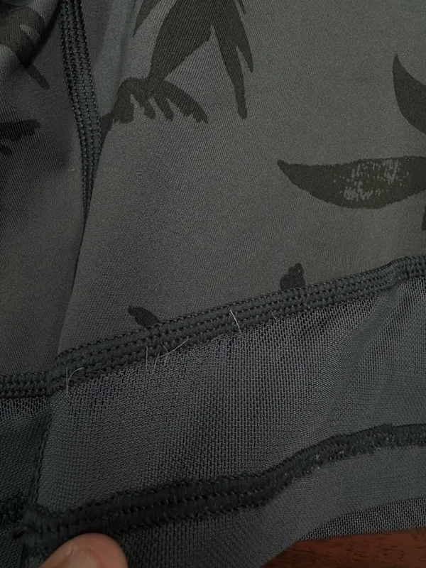 Aerie Tropical Print Black Hi-Rise Bike Shorts Size Small - Image 3