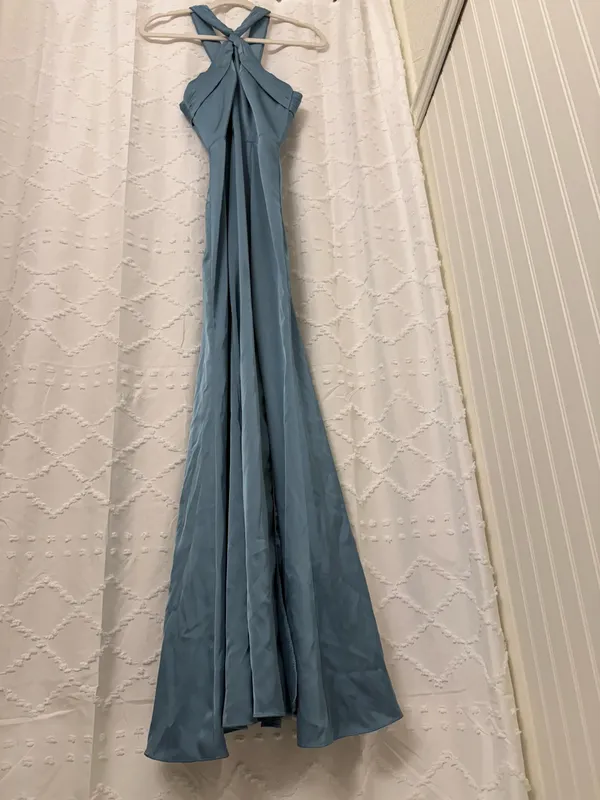 Azazie Bridesmaid Dress Blue - Image 4