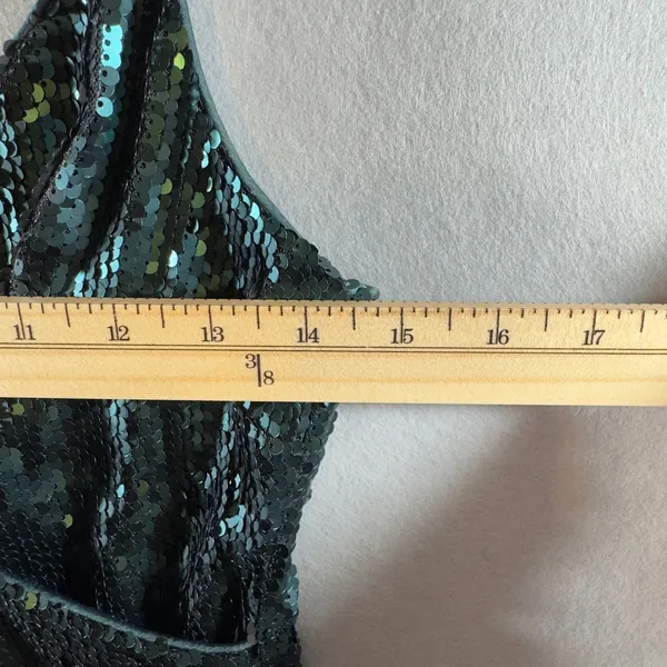 317 | Lulus Women S Sequin Mini Spaghetti Strap Cocktail Dress Emerald‎ Green - Image 3