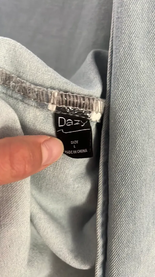 Oversized Jean shirt Blue Size L - Image 2