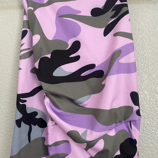 Stretchy Workout Leggings Pink Size L - Image 2