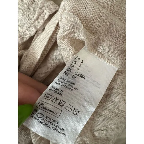 H&M tan blouse size small - Image 5