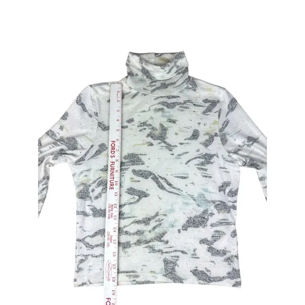 Anthropologie Camo Mock Neck Crop Top Long‎ Sleeve S Streetwear - Image 3