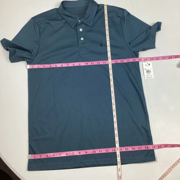 Volcom Blue Banger Short Sleeve Polo Shirt Size Small NEW! Retail $42 - Image 8