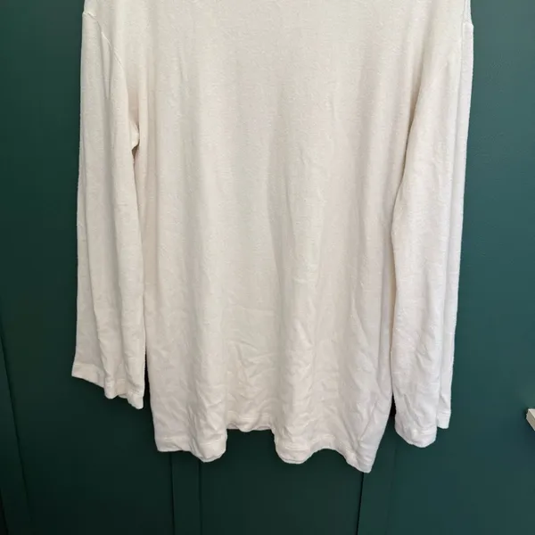 Reformation Aspen Knit Long Sleeve Turtleneck Sweater Dress Cream - Image 5