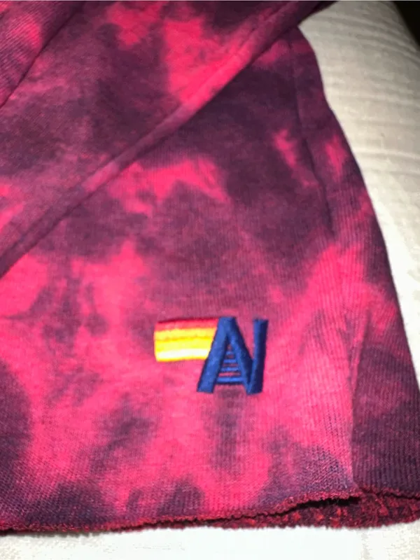Aviator Nation Tie-Dye Lightning Bolt Cropped Sweatshirt size XS - Image 3