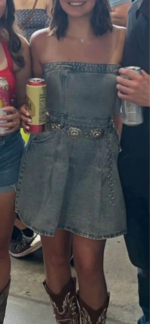 Forever 21 Strapless Denim Dress - Image 2