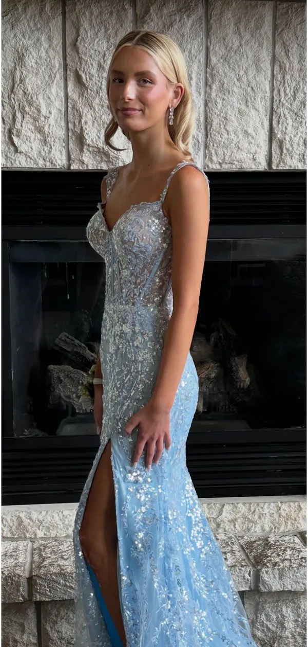 Sherri Hill Prom Dress Blue - Image 2