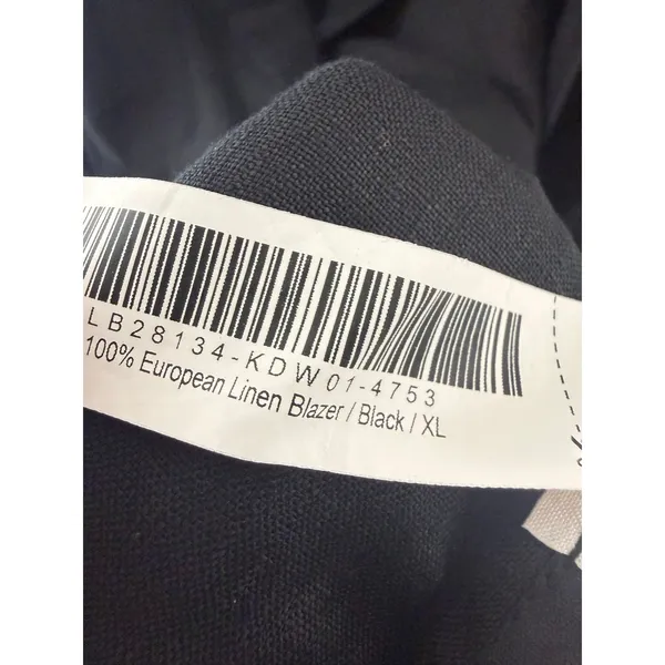 NWT Quince Women's XL European Linen Relaxed Blazer Black Coastal Corporate Flax - Image 10