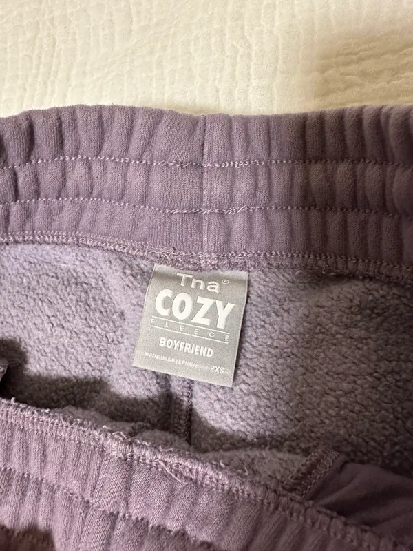 Aritzia TNA Fleece Shorts Purple - Image 3