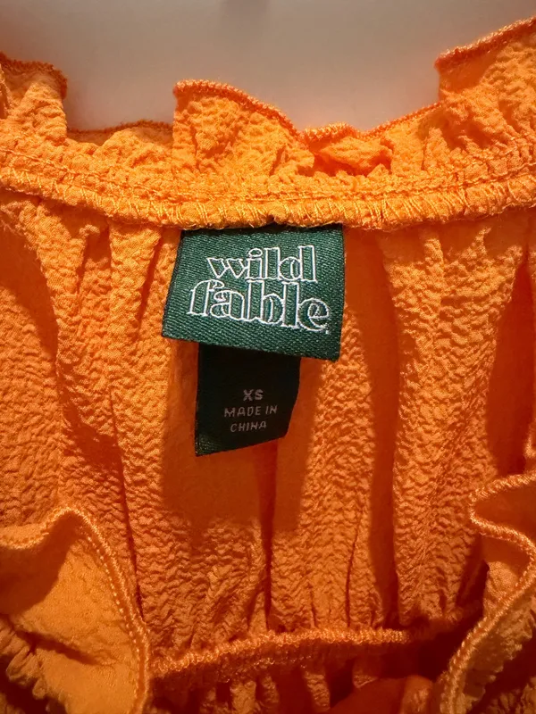 Wild Fable Target Orange Ruffle Tank Top - Image 4