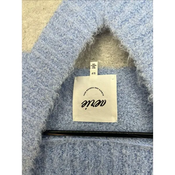 Aerie | women striped fuzzy vneck sweater - Image 2