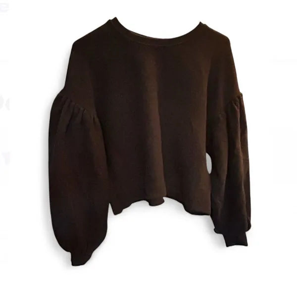 FREE PEOPLE Sleeves Like These Pullover in Black Size S/P. Oversized - Image 2