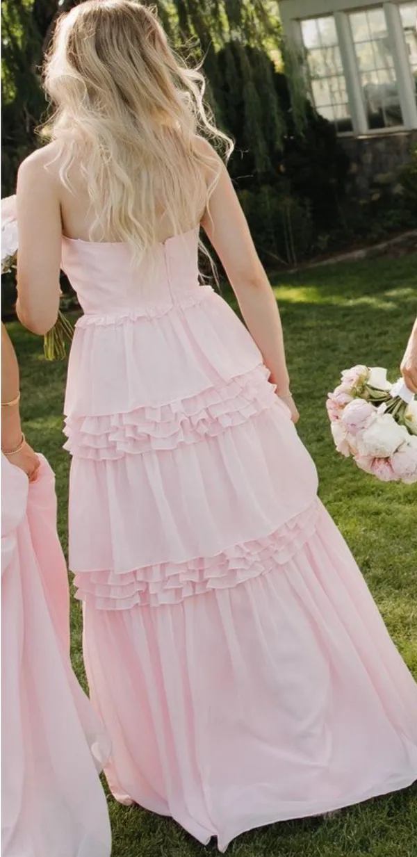 Baby pink revelry bridesmaid dress - Image 4