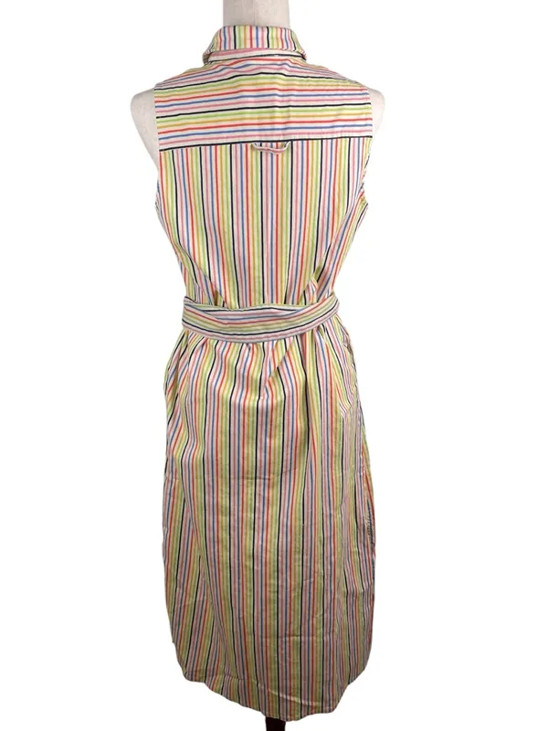 Tuckernuck Pomander Place Rainbow Stripe Sleeveless Riley Dress Medium Preppy - Image 4