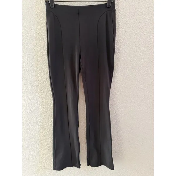 Alo Yoga Black High Waist Split Zip Flare Leggings Size Medium - Image 5
