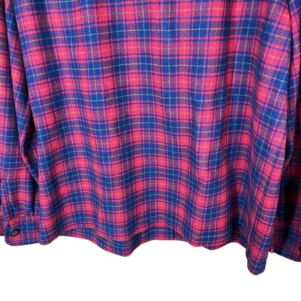 ‎Vintage Pendleton 100% Pure Virgin Wool Red Plaid Coat - Image 10