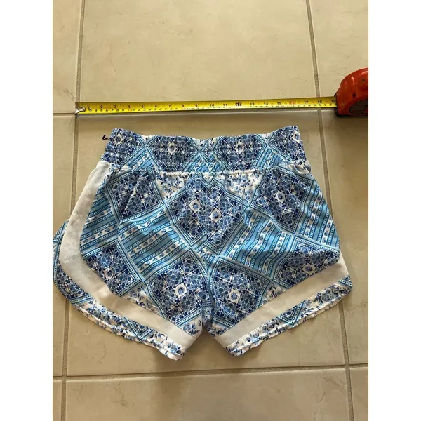 Blue‎ floral athletic shorts, revival, medium - Image 4