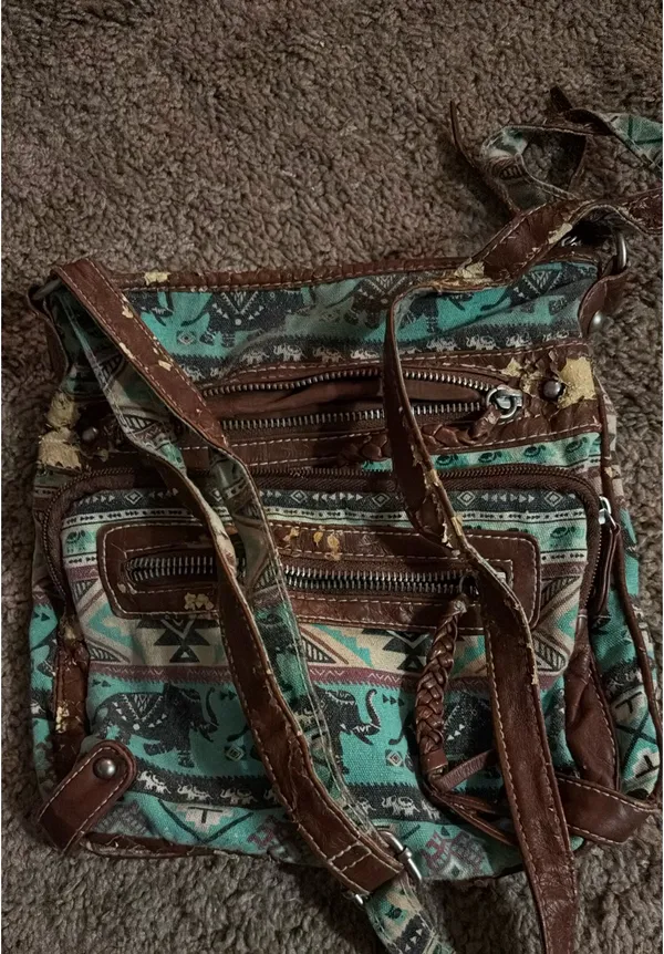 Vintage Crossbody purse Green - Image 3