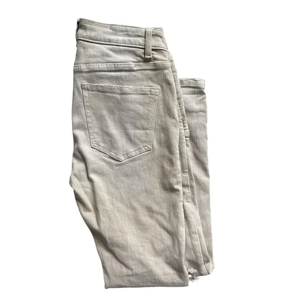 Womens Zara Khaki Rinse High Waisted Skinny Leg Jeans - Sz 30 - Image 3