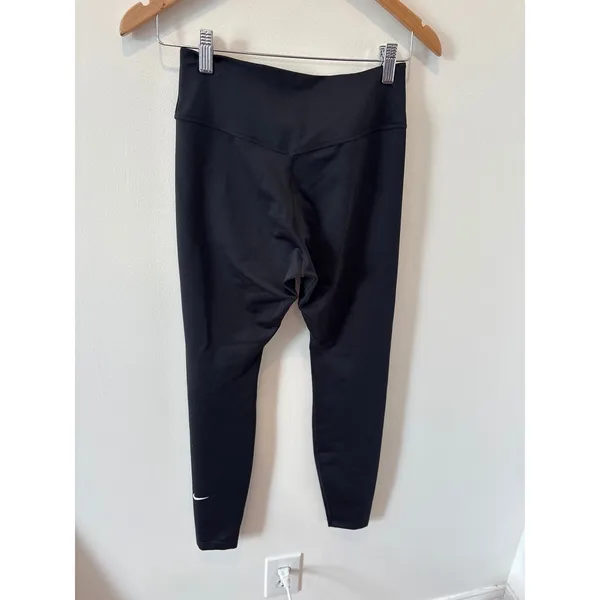 Nike Dri-Fit Black Athletic Leggings Cropped‎ Athleisure Women's Size M - Image 3