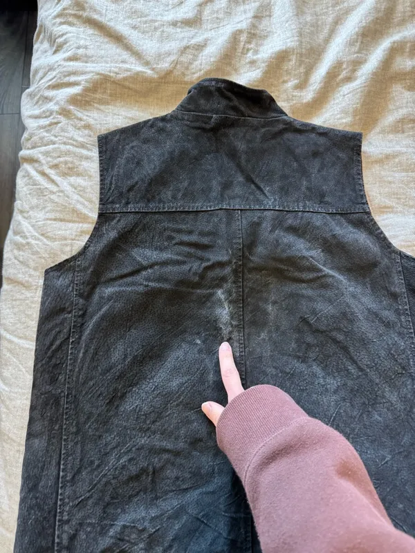 Vintage DCC Missy 100% Genuine Leather Western Biker Black Vest - Image 6