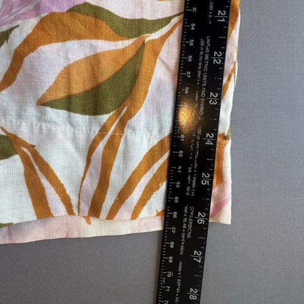 C&C California Linen Pants Women's XL Cropped Wide Legged Tropical Coastal - Image 8