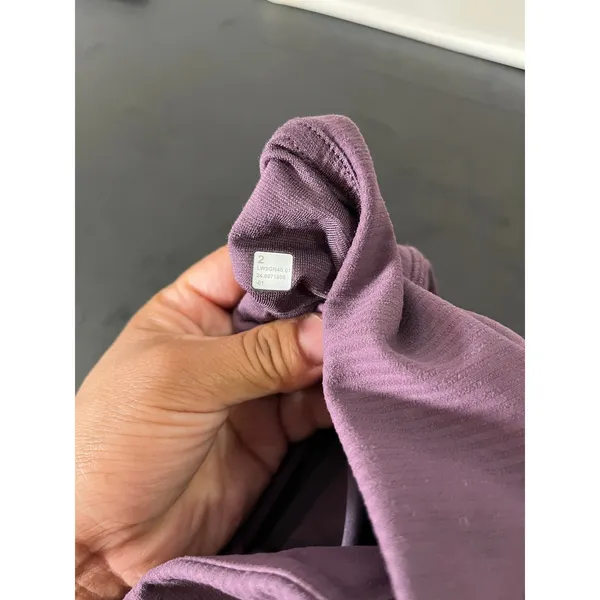 Lululemon Wunder Train High-Rise Ribbed Tight‎ 28" Purple Athleisure Workout 2 - Image 5