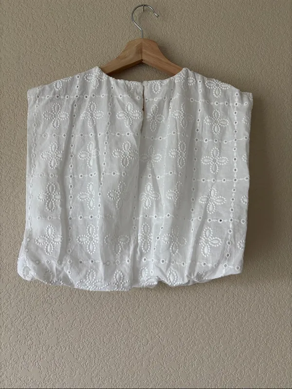 Blu Pepper Eyelet Cotton Shell Top - White - Image 3
