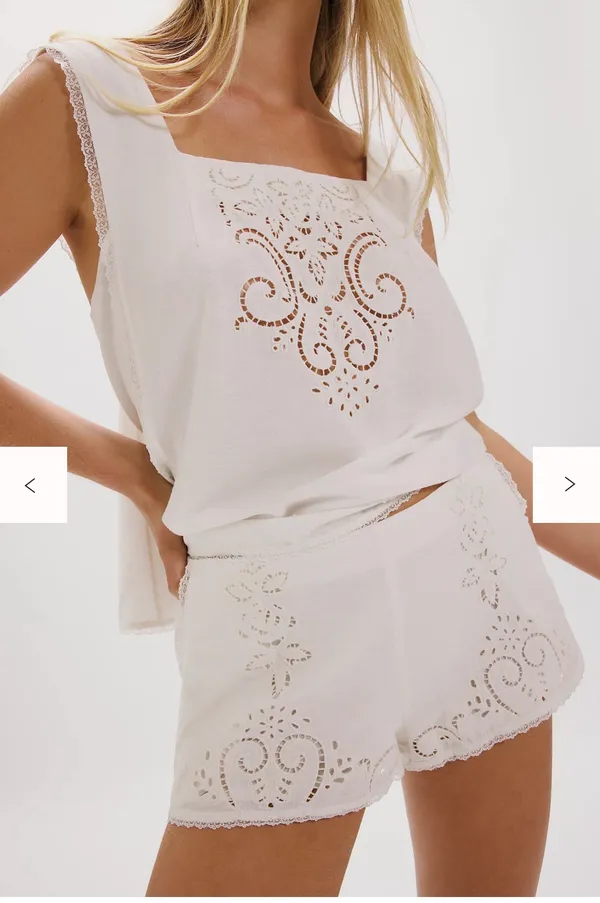 Free people True Charm Embroidered Short Set (top and shorts) - Image 2