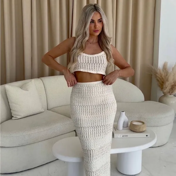 ZARA Knit Crochet Crop Top - Image 2