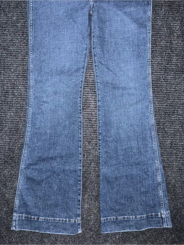 Wrangler Retro High Rise Trouser Stretch Jeans 30 x 34 Dark Blue Denim Western - Image 5