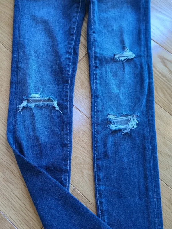 American Eagle Luxe Stretch Hi-Rise Jegging Womens 00 (24x30) Blue Denim Jeans - Image 3