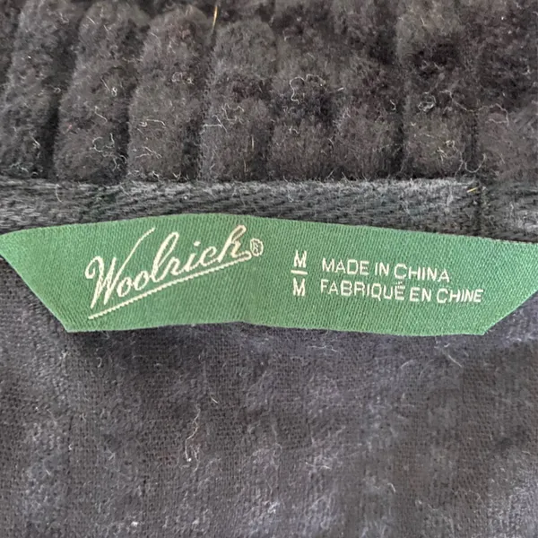 Woolrich Black Cotton Corduroy Zip Vest Fall Gorpcore Trail‑Ready Essential M - Image 5