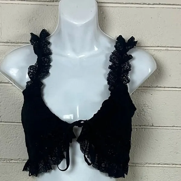 Sky to Moon Black Lace Tank size S - Image 6