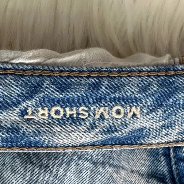American Eagle Ripped High Rise Mom Shorts - Image 8
