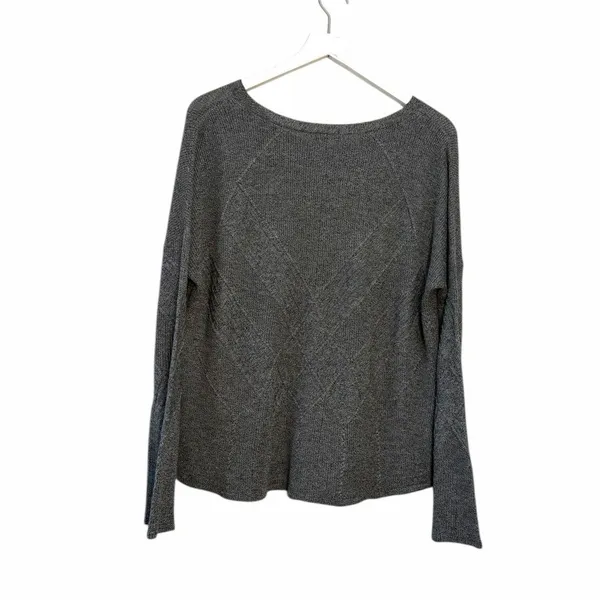 Smartwool Textured Knit V-Neck Sweater Size Medium - Image 6